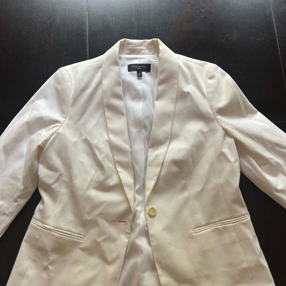 Talbots white blazer